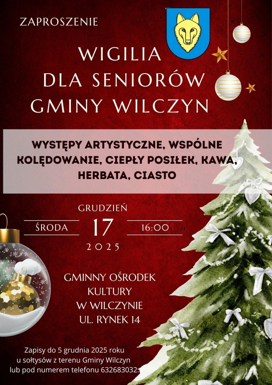 Wigilia dla seniorów gminy Wilczyn
