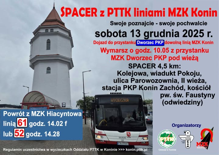 Spacer z PTTK liniami MZK Konin
