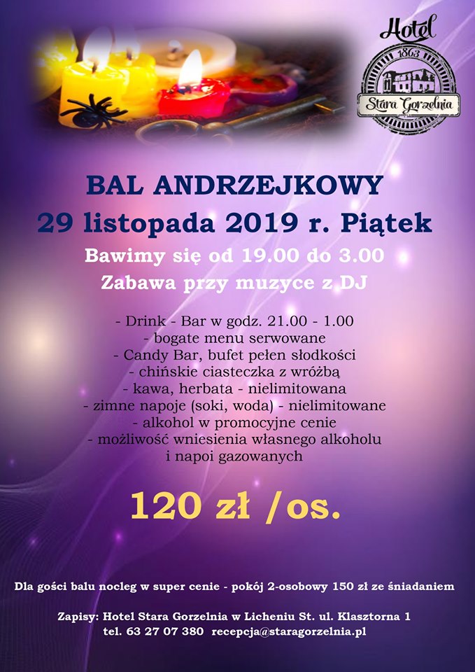 Andrzejki w Hotelu Stara Gorzelnia