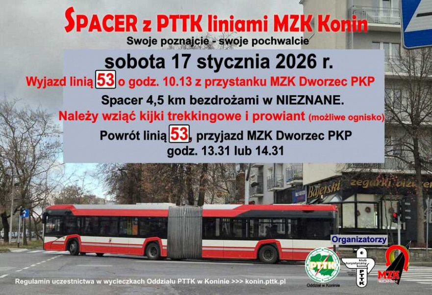 Spacer z PTTK liniami MZK Konin