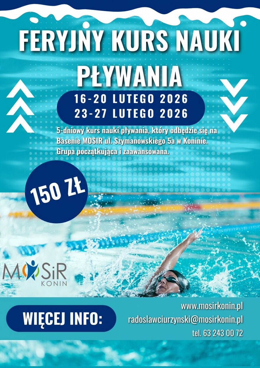 Kurs nauki pływania z MOSiR Konin