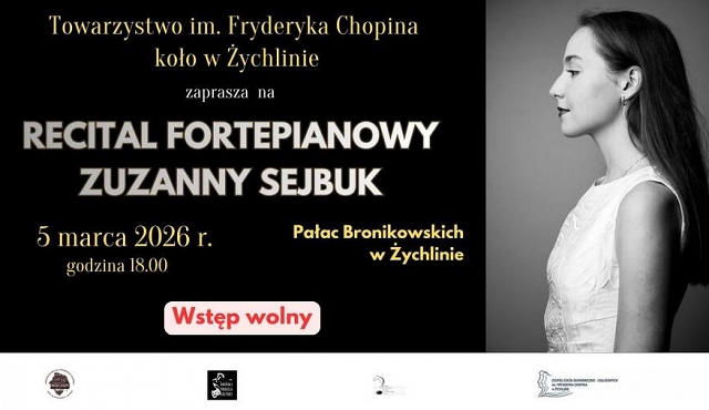Recital fortepianowy w Pałacu Bronikowskich w Żychlinie