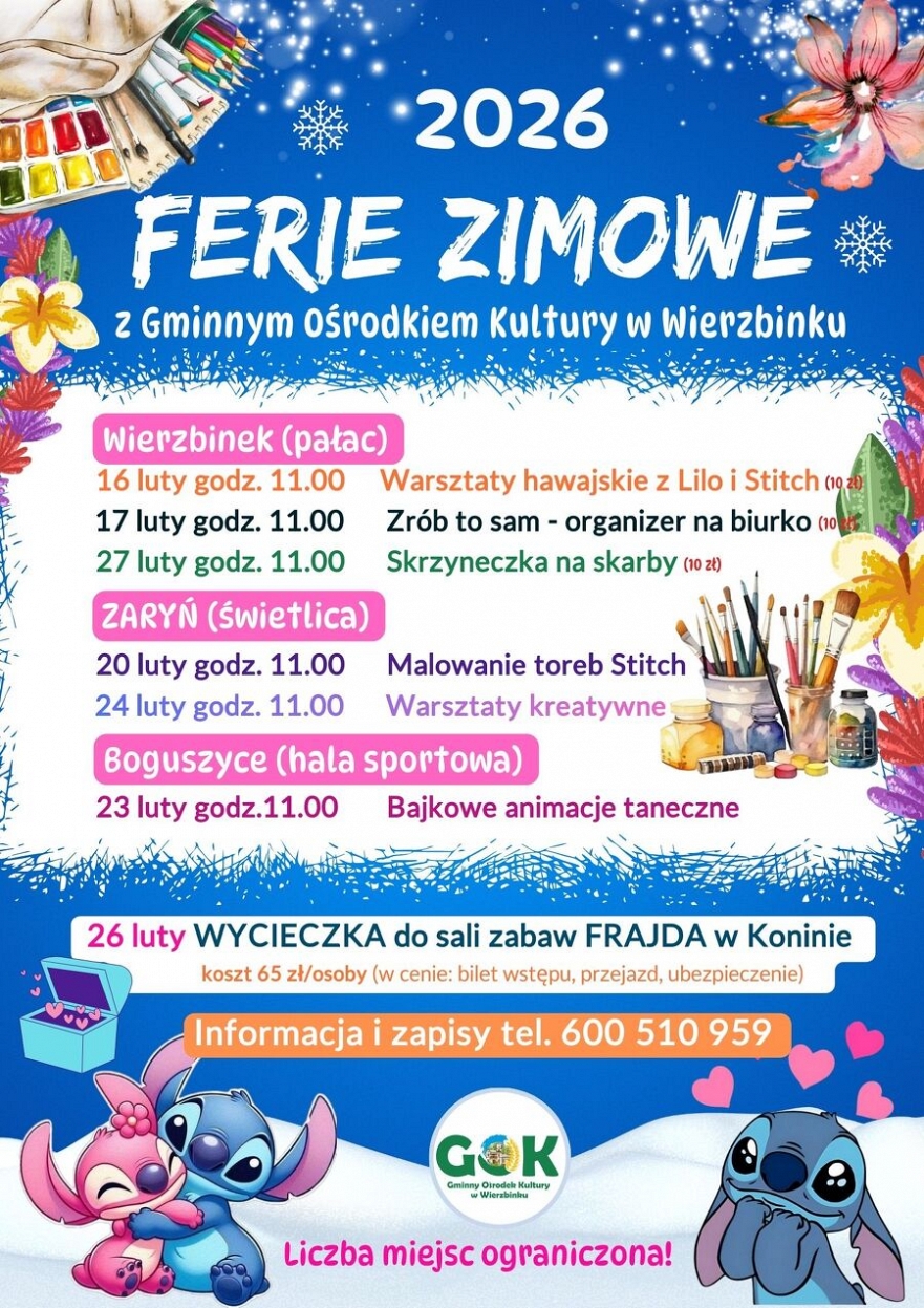 Ferie zimowe w gminie Wierzbinek