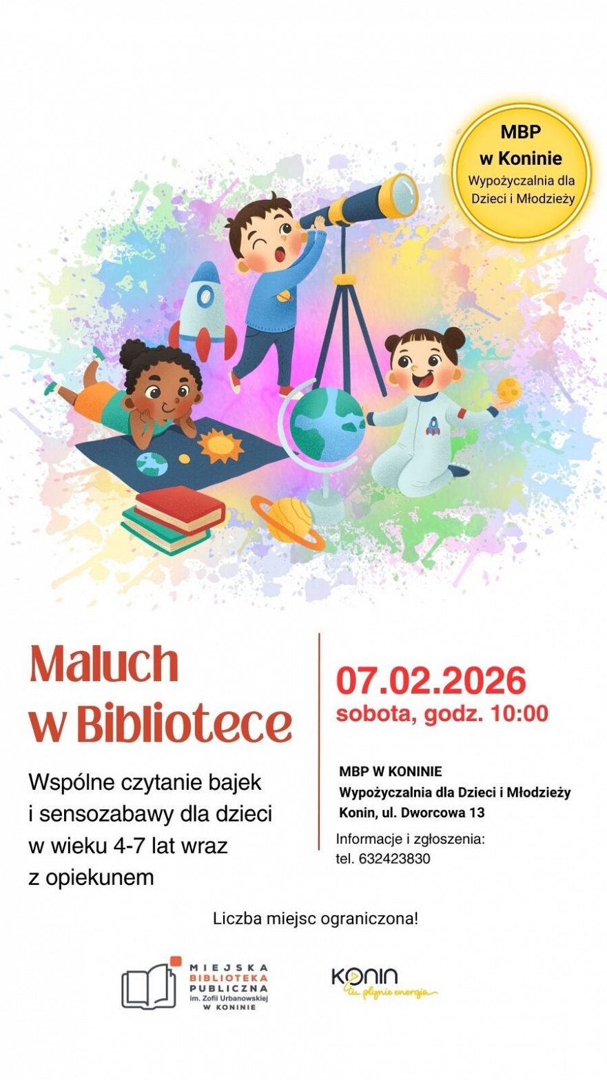 Maluch w bibliotece
