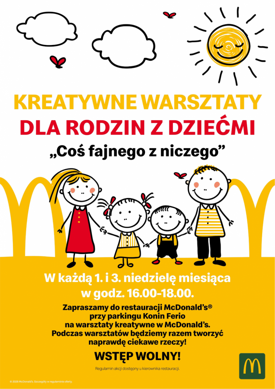 Kreatywne warsztaty dla rodzin z dziećmi w Mc Donald's