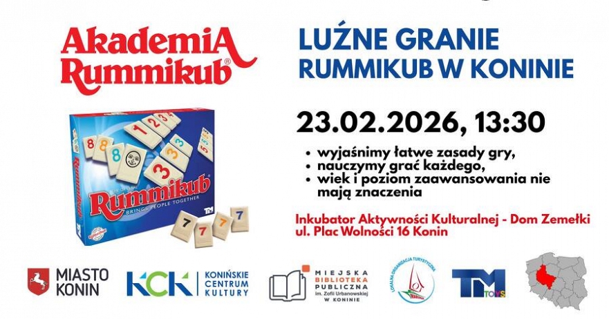Luźne granie Rummikub w Koninie