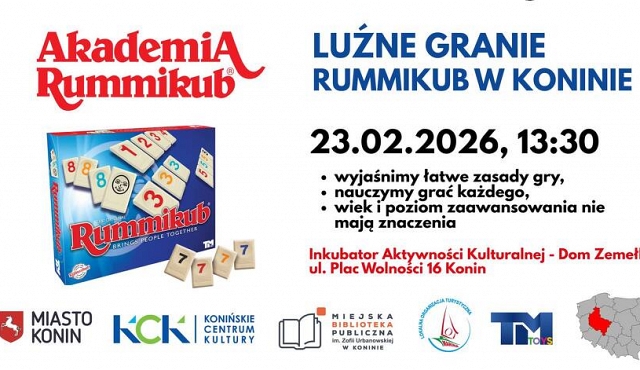 Luźne granie Rummikub w Koninie