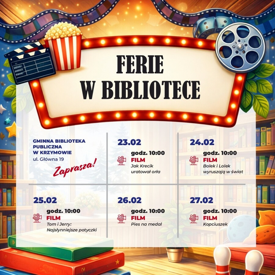Ferie w Bibliotece w Krzymowie