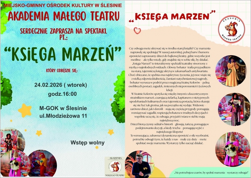 Spektakl "Księga Marzeń" w Ślesinie