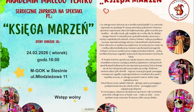 Spektakl "Księga Marzeń" w Ślesinie
