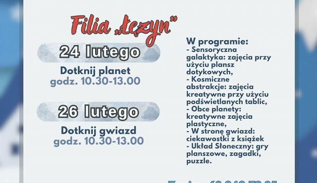 Ferie zimowe w Filii Łężyn MBP