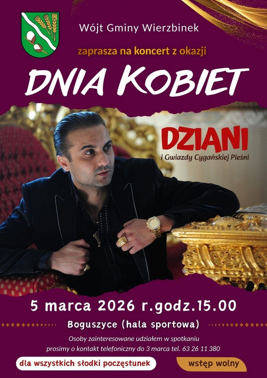 Koncert z okazji Dnia Kobiet w Gminie Wierzbinek