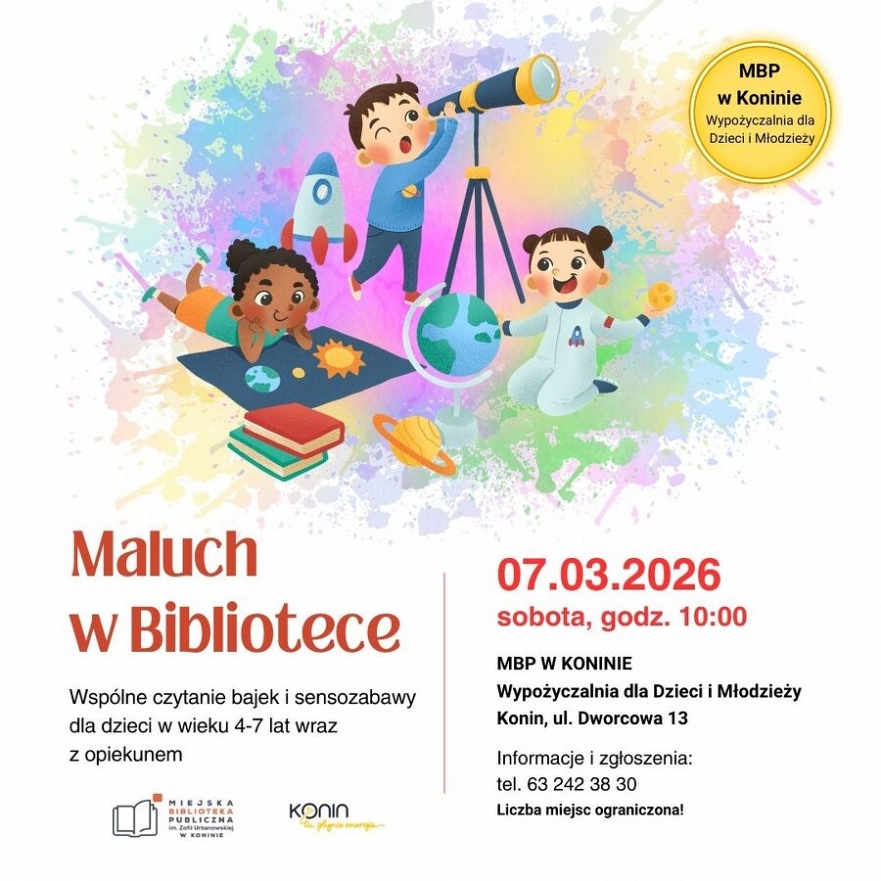 Maluch w bibliotece
