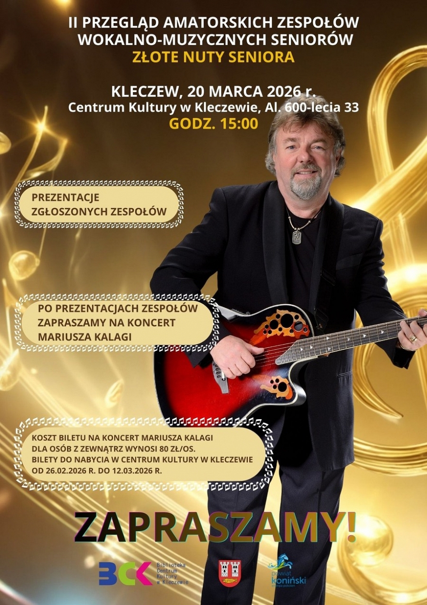 II Przegląd Amatorskich Zespołów Seniorów oraz koncert Mariusza Kalagi