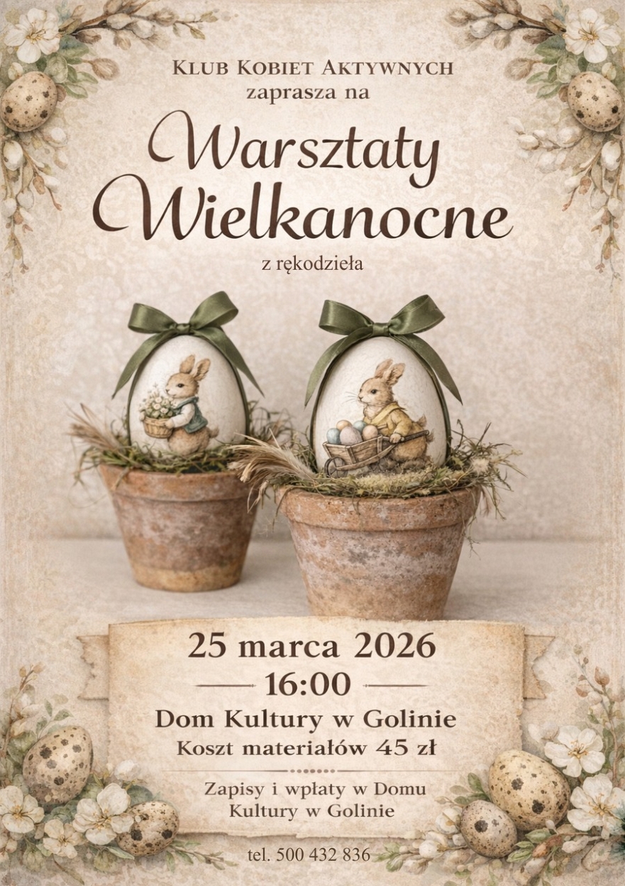 Warsztaty wielkanocne w Golinie