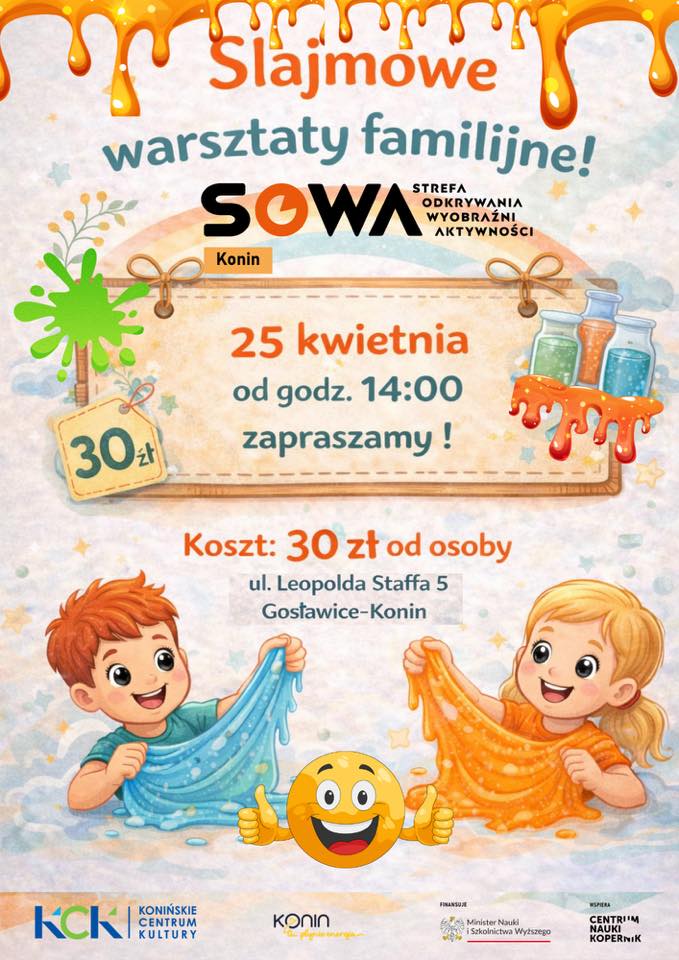 Slajmowe warsztaty familijne w SOWIE