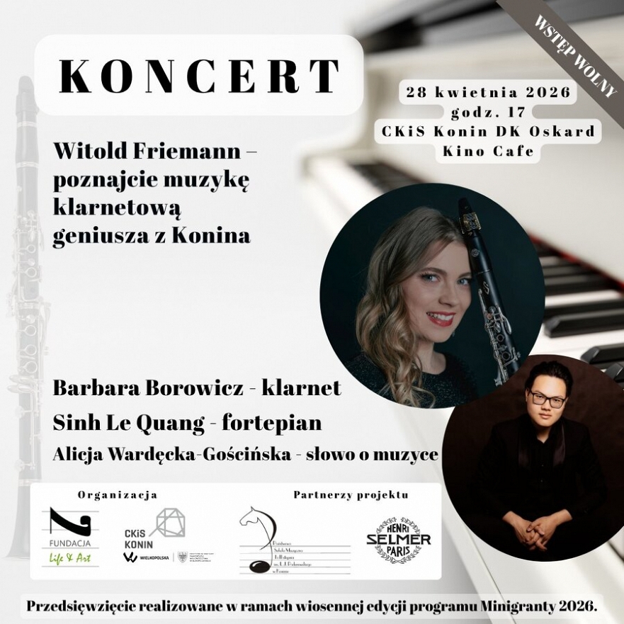 Muzyka klarnetowa Witolda Friemanna - koncert w Oskardzie