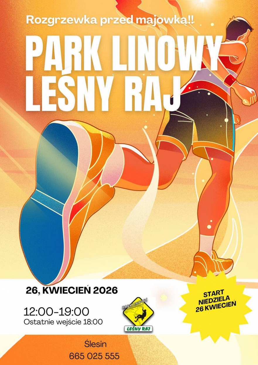 Rozgrzewka przed maj&oacute;wką w Parku Linowym Leśny Raj