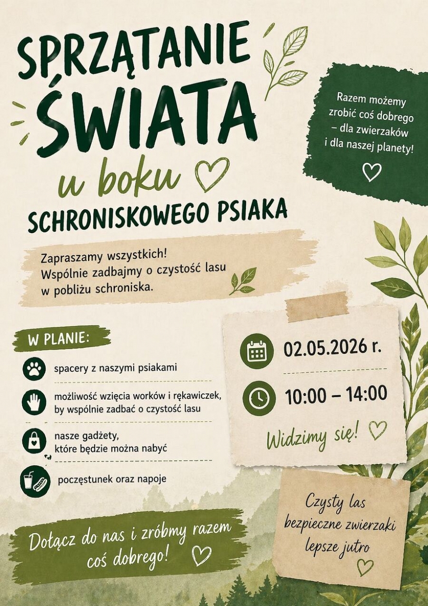 Sprzątanie świata ze Schroniskiem dla Bezdomnych Zwierząt w Koninie