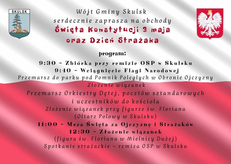 Obchody Święta Konstytucji 3 Maja oraz Dnia Strażaka