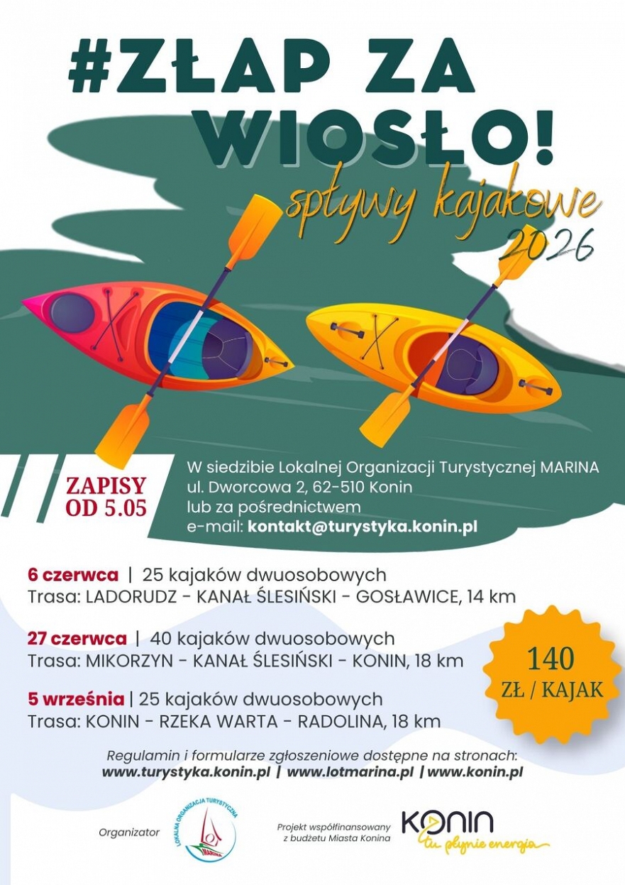Ruszają zapisy na cykl spływ&oacute;w #złap_za_wiosło! &ndash; sezon 2026!