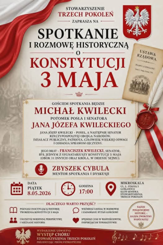 Spotkanie i rozmowa o Konstytucji 3 Maja