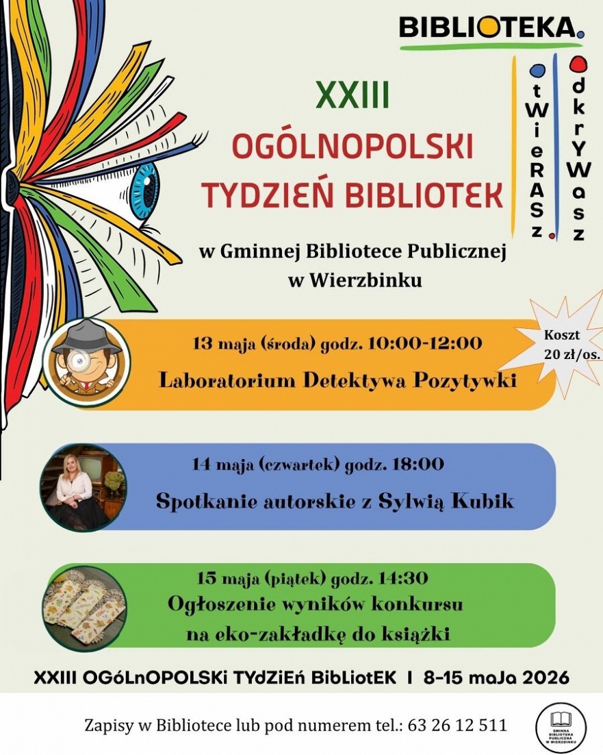 Tydzień Bibliotek w Wierzbinku