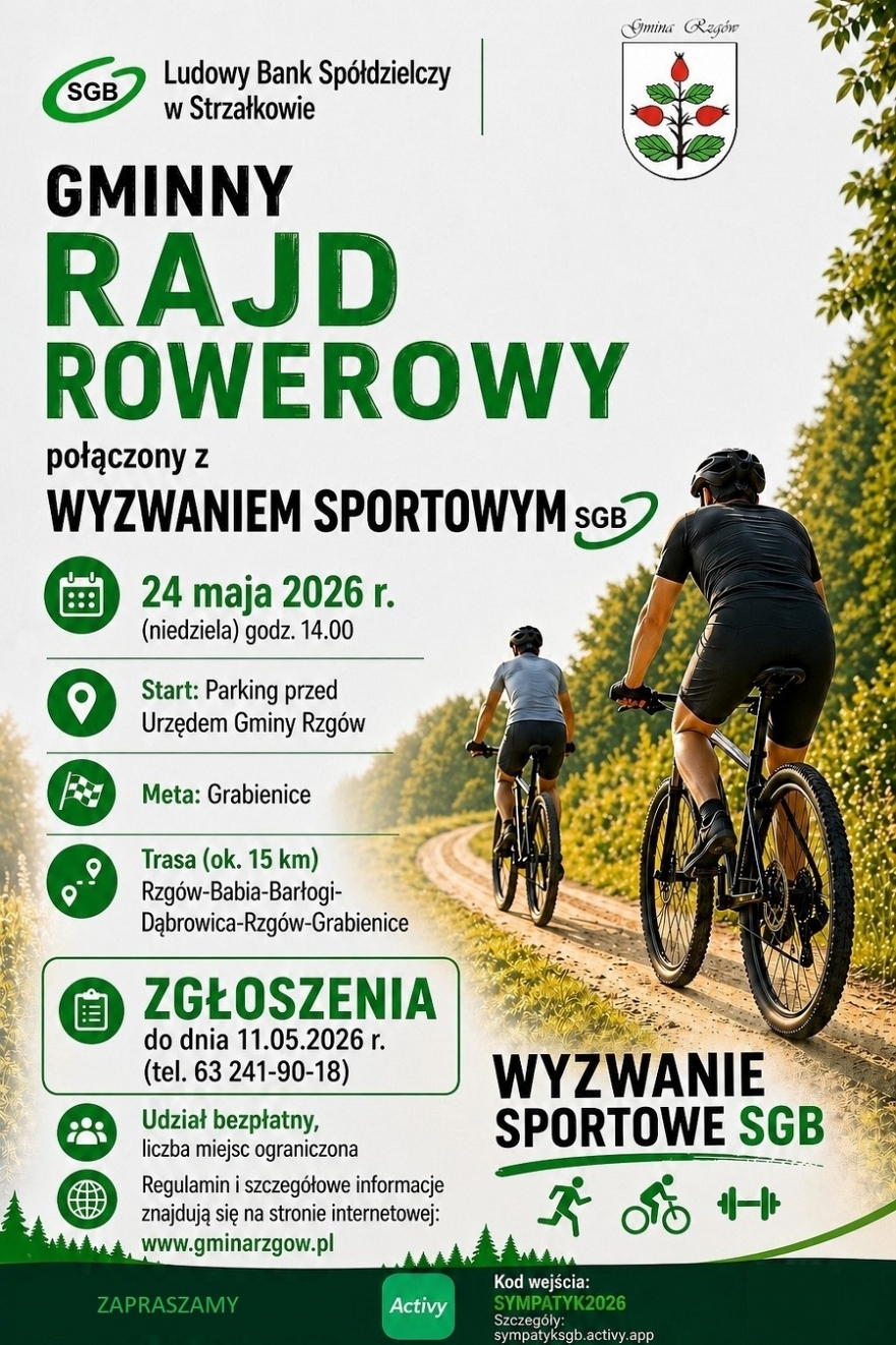 Rajd rowerowy ze startem w Rzgowie