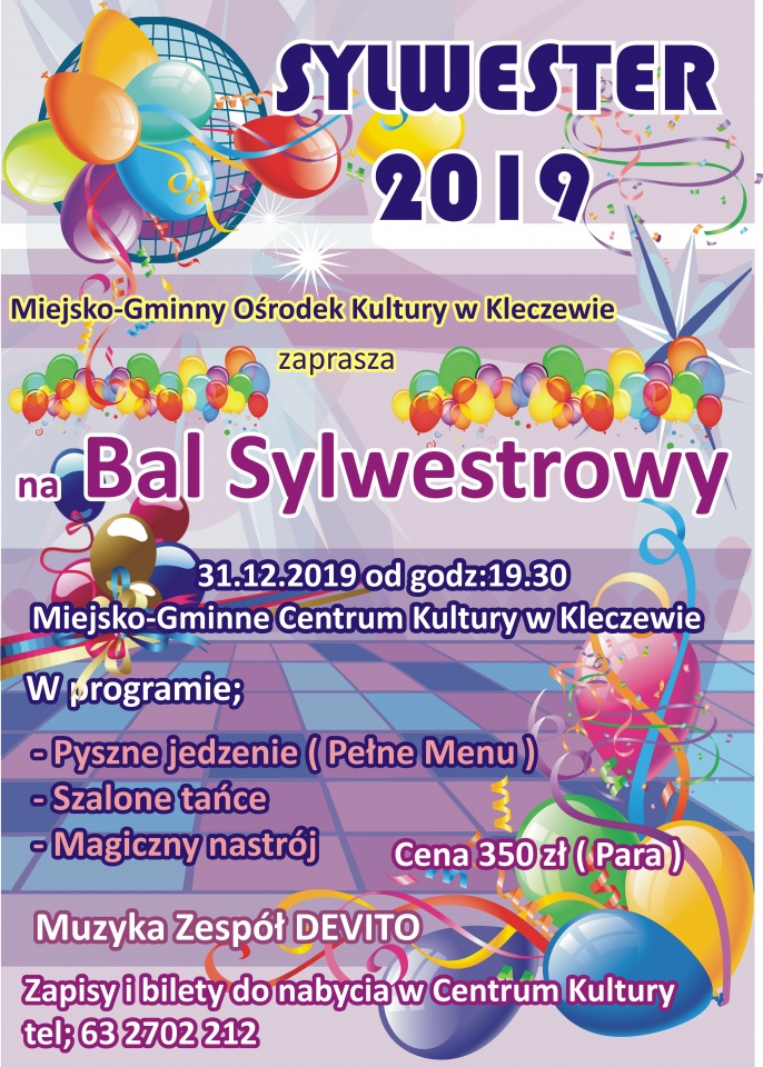 Bal Sylwestrowy w Kleczewie