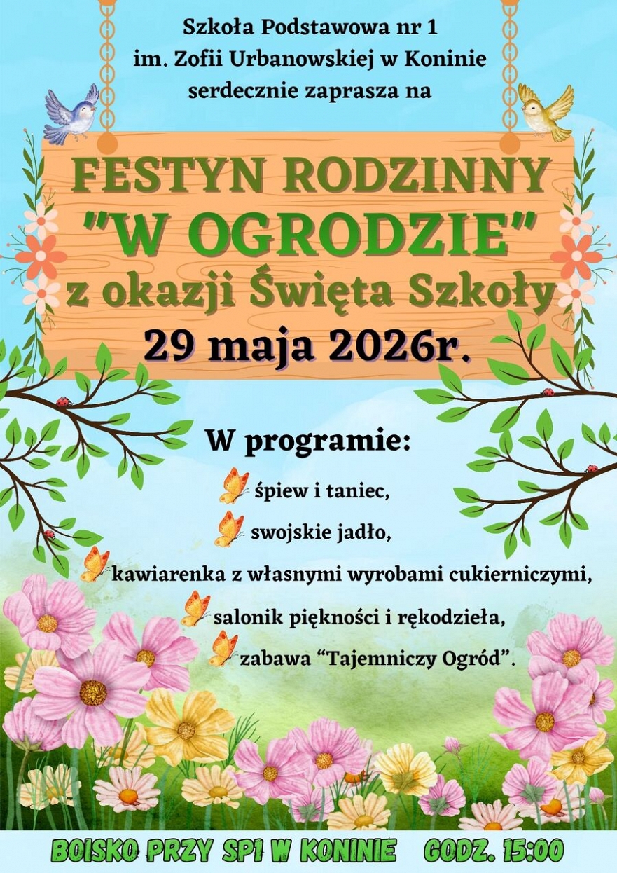 Festyn rodzinny "W ogrodzie" SP 1 w Koninie