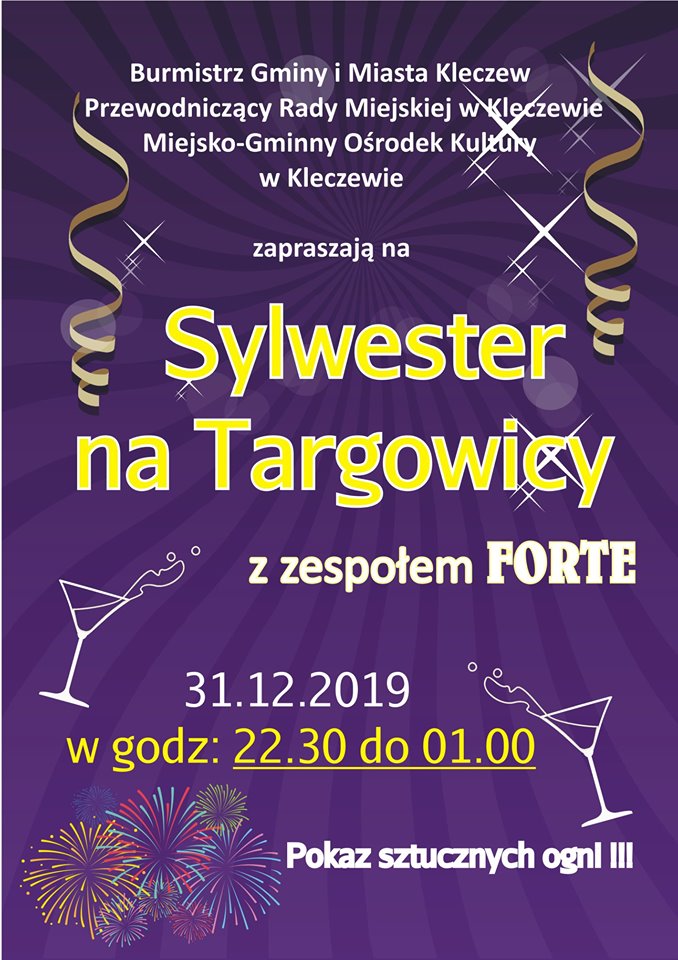 Sylwester na Targowicy w Kleczewie