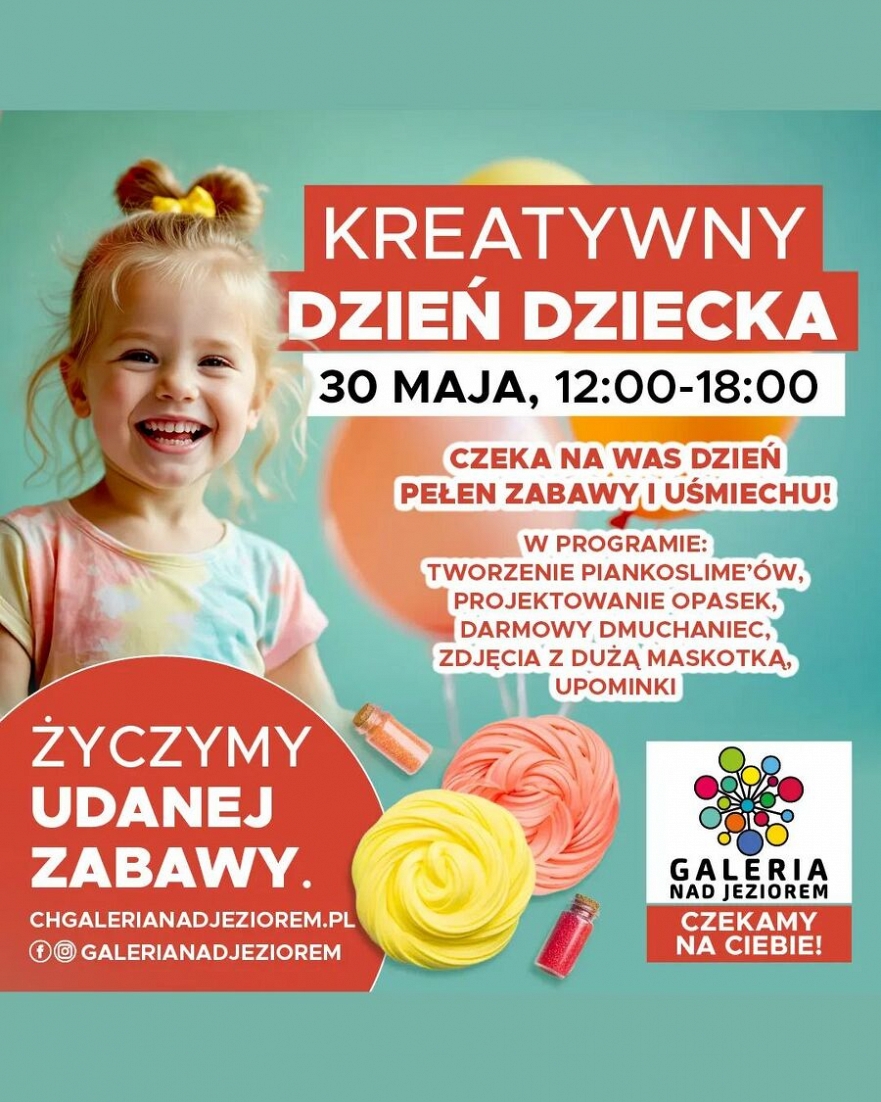 Kreatywny Dzień Dziecka w Galerii nad Jeziorem