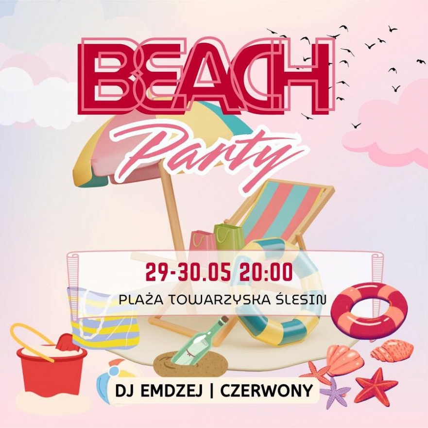 Impreza na plaży w Ślesinie