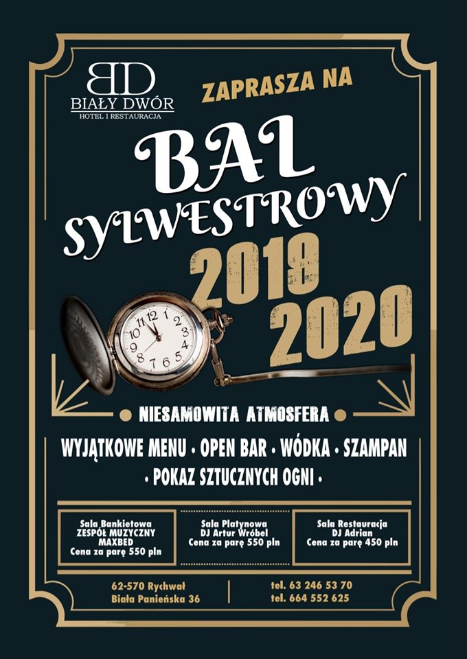 Bal Sylwestrowy w Restauracji Biały Dwór