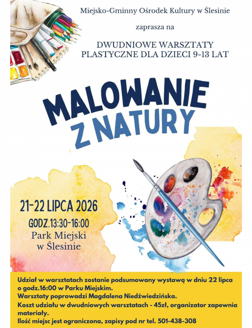 Malowanie z natury w Ślesinie