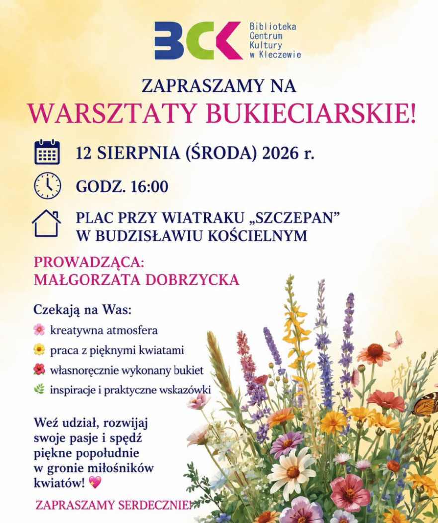 Warsztaty bukieciarskie w Budzisławiu Kościelnym