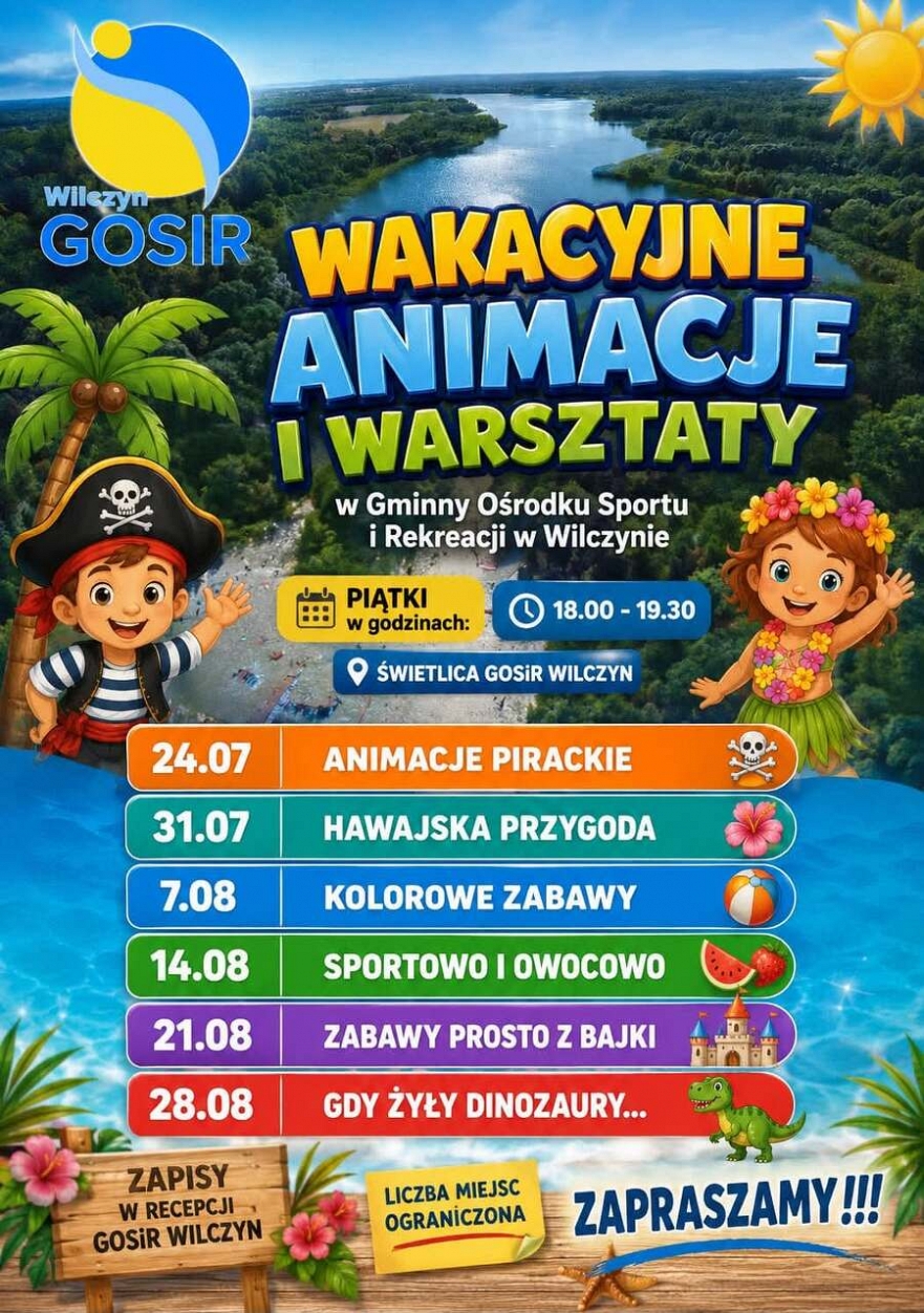 Wakacyjne animacje i warsztaty w Wilczynie