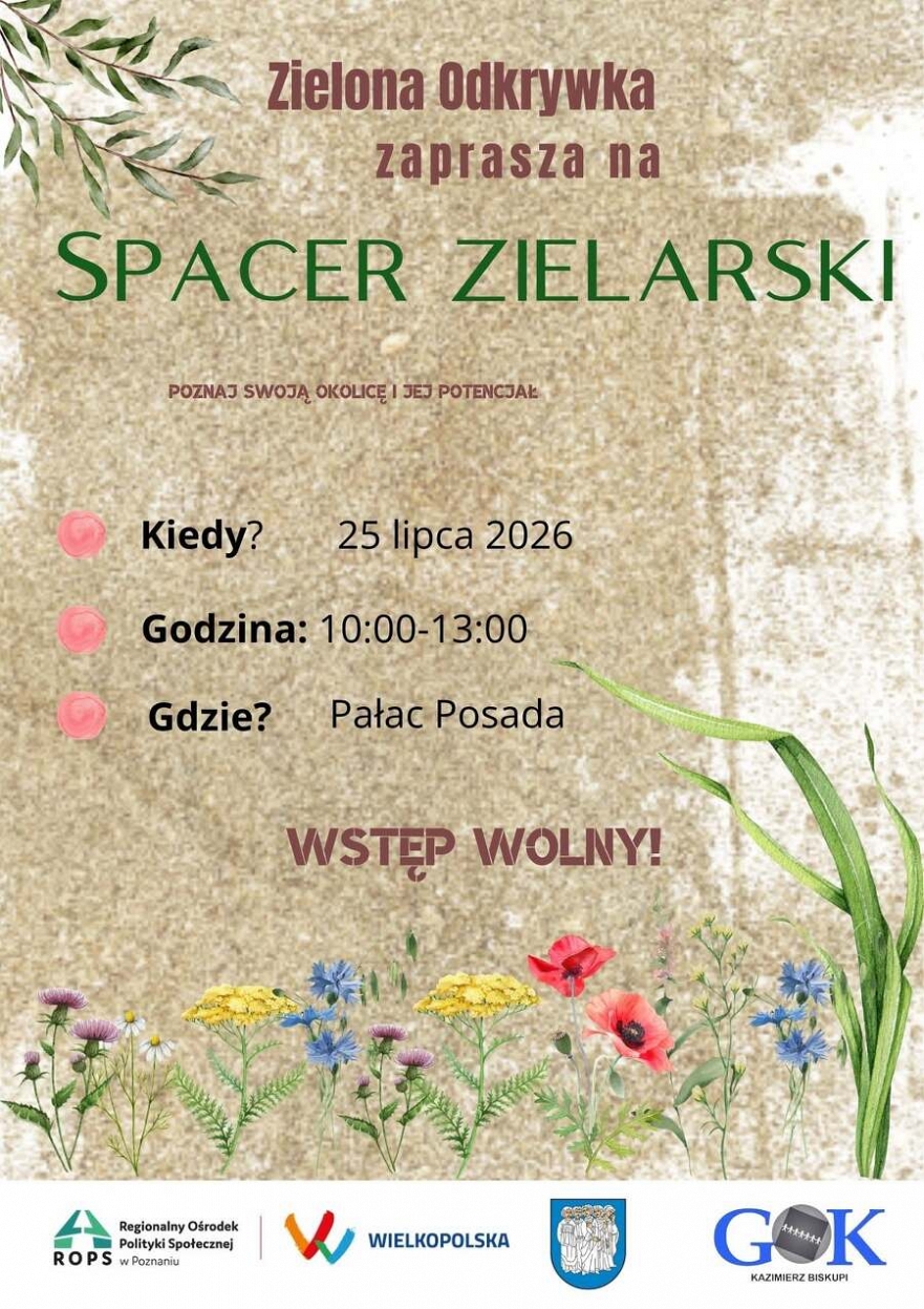 Spacer zielarski w gminie Kazimierz Biskupi