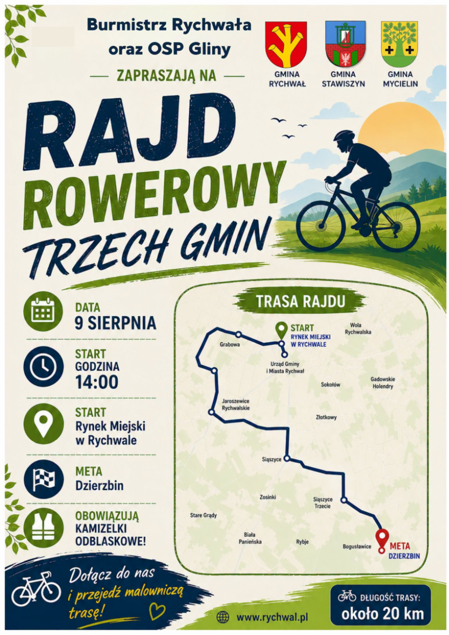 Rajd Rowerowy Trzech Gmin ze startem w Rychwale