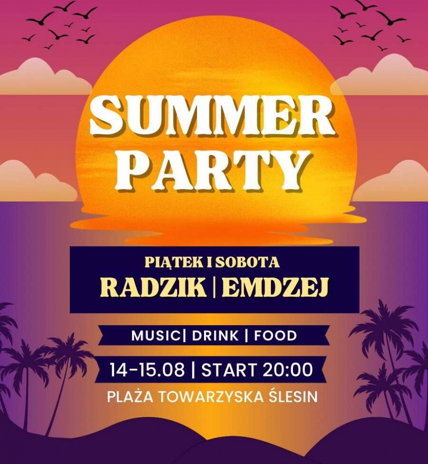 Summer Party na Plaży Towarzyskiej w Ślesinie
