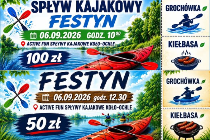 Festyn w Ochlach połączony ze spływem kajakowym