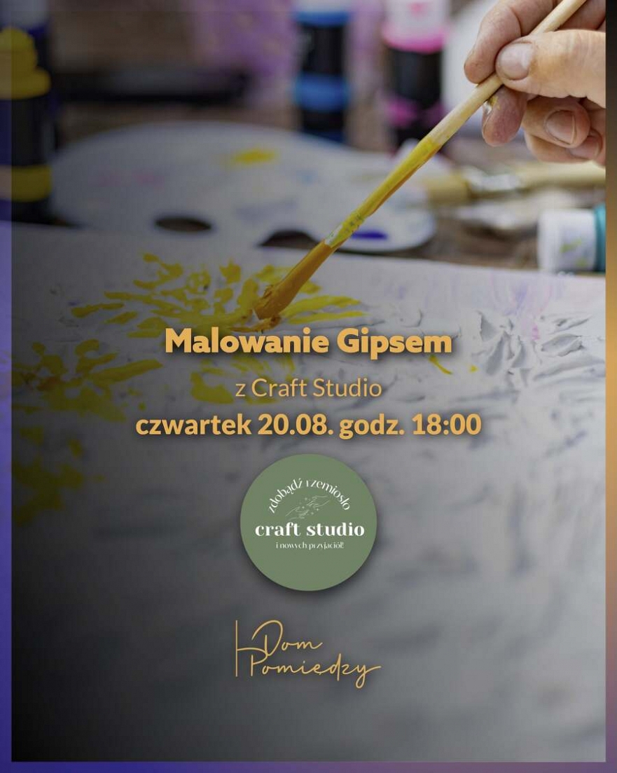 Malowanie gipsem w Domu Pomiędzy