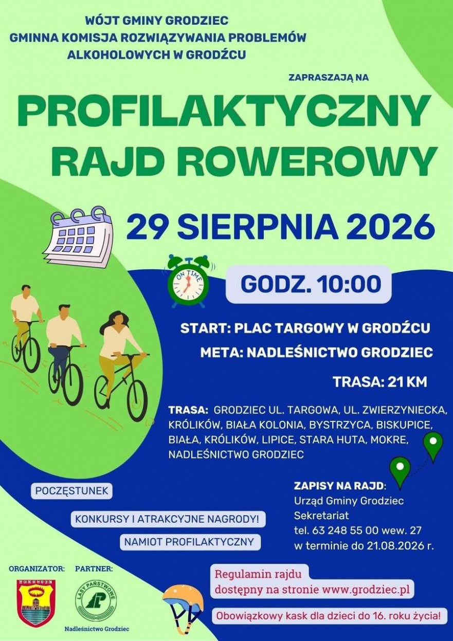 Profilaktyczny Rajd Rowerowy w Grodźcu