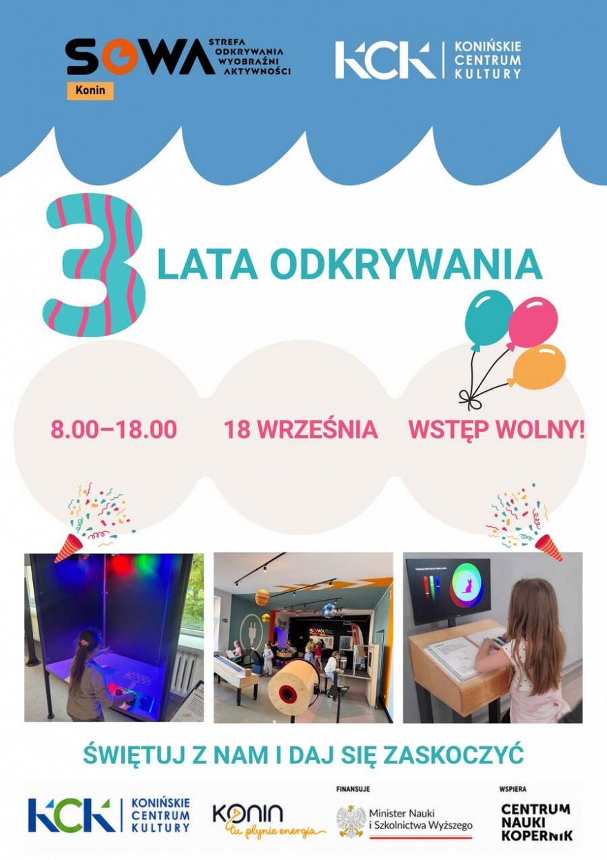 3. Urodziny Strefy Odkrywania, Wyobraźni i Aktywności!