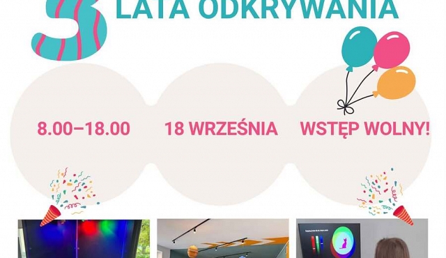3. Urodziny Strefy Odkrywania, Wyobraźni i Aktywności!