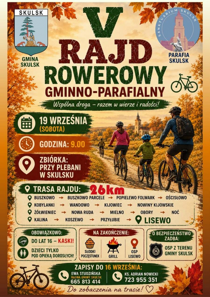 Rajd rowerowy w gminie Skulsk