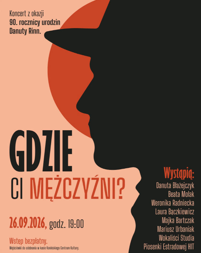 Koncert "GDZIE CI MĘŻCZYŹNI" w Konińskim Centrum Kultury