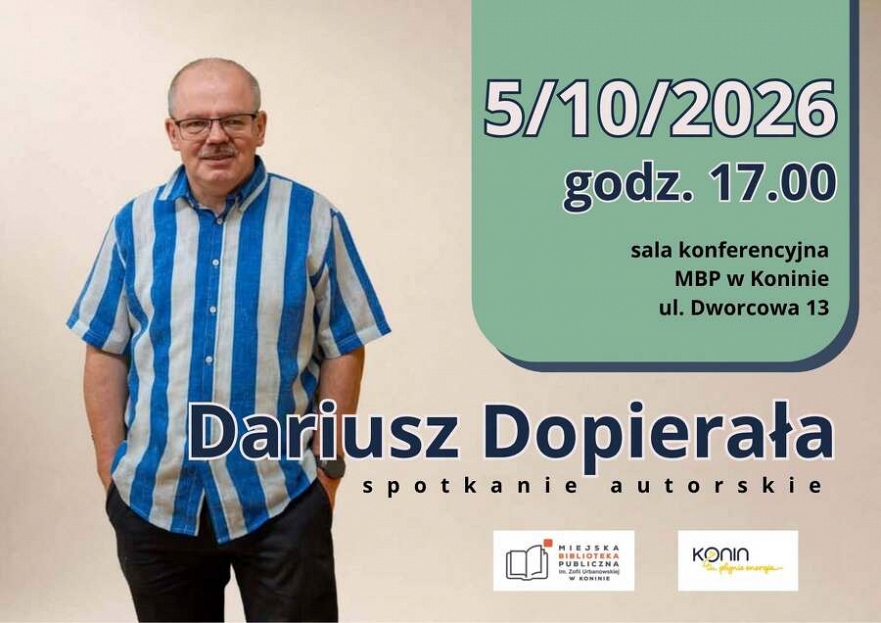 Spotkanie autorskie w MBP w Koninie - Dariusz Dopierała
