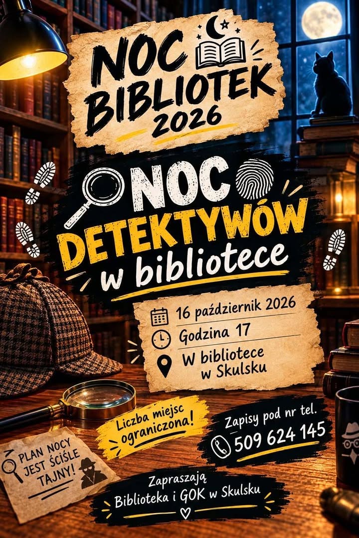 Noc detektywów w Bibliotece Skulsk