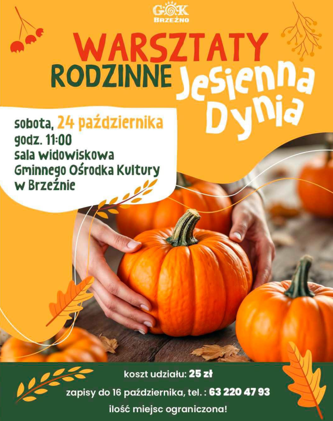 Jesienne warsztaty rodzinne w Brzeźnie